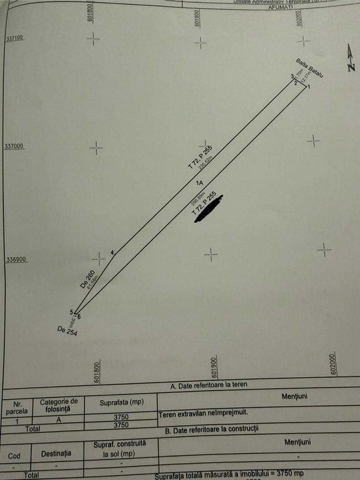 Vand teren extravilan Afumati- Balta Batal