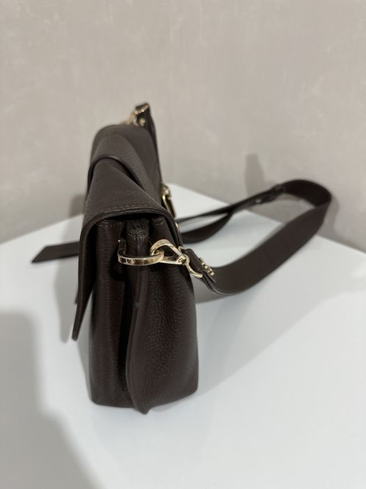 Сумка багет натуральная кожа