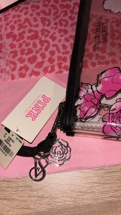 Geantă Victoria’s Secret flower collection transparentă