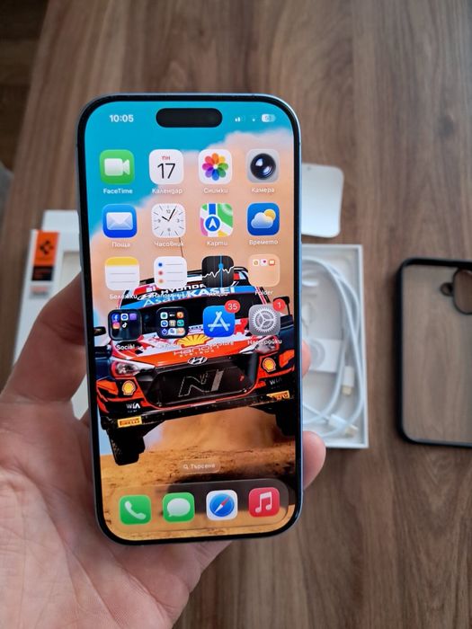 Продавам Iphone 17 256GB  100% батерия mist blue 24м. гаранция