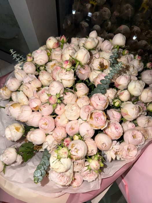 Букет пионы пионовидные цветы