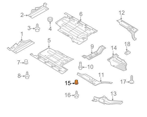 Bucsa, clips Audi Q7; Seat Alhambra, Arona, Toledo; Skoda Rapid, Yeti; VW Beetle, CC, Jetta, Passat, Scirocco, Sharan, Tiguan, Touareg; fixare ornamente prag, 191853586C, 3C0853586, set 10 buc