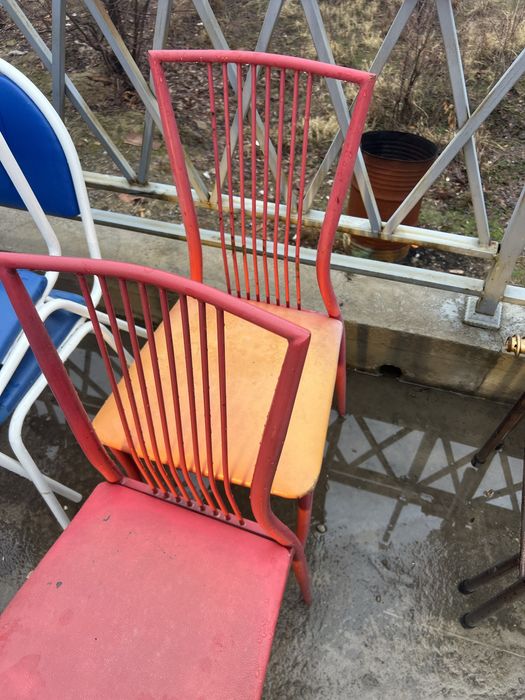 Стулья бу кожаный синий