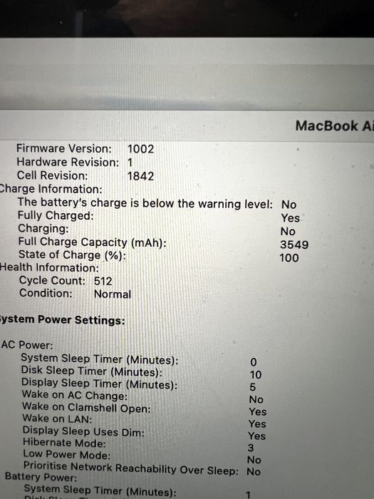 MacBook Air 2018 Intel i5