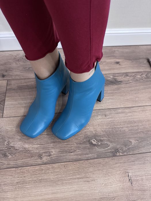 Ботинки Mango натур кожа