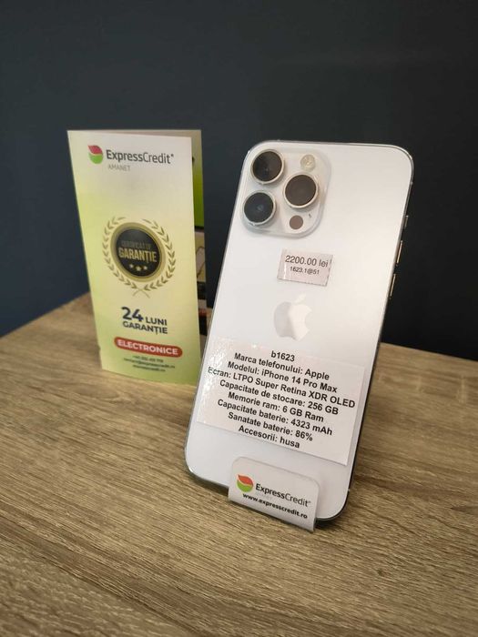 (AG51) Apple iPhone 14 Pro Max b1623 - Garantie 2 ani!