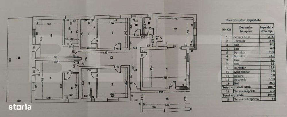 Casa 4 dormitoare, 204 mp, teren 1000 mp, zona Carcea