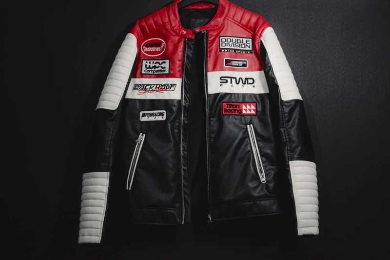Geaca de piele in stil moto Pull&Bear editie limitata