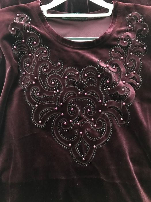 Платье из велюра