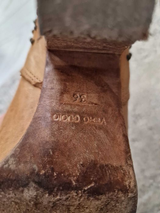 Botinede piele cu tinte 36 made in Italy