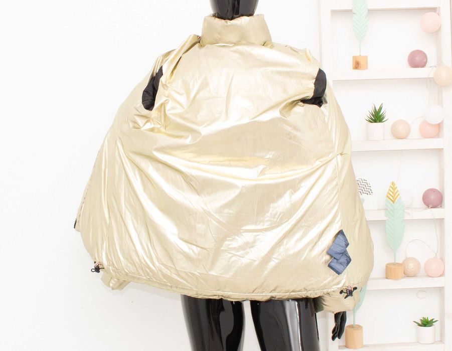 Tommy Hilfiger Icons Gold Puffer дамско яке златно пълнеж пух RARE S