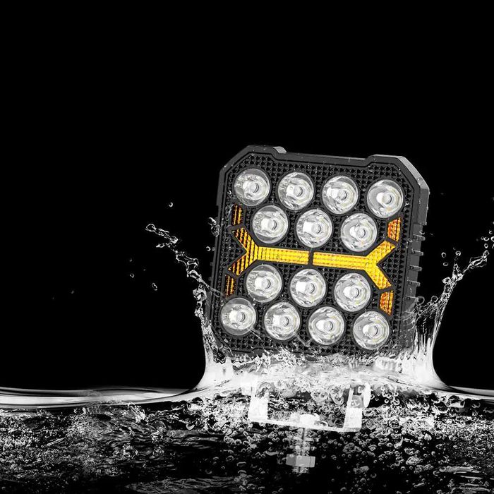 Халогенна работна лампа 12V-24V бяла и жълта светлина 4х4 АТВ Коли