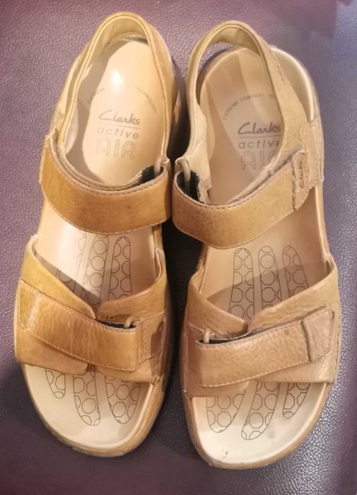 НОВИ Мъжки Сандали Clarks 43-ти номер от 100% Естествена Кожа