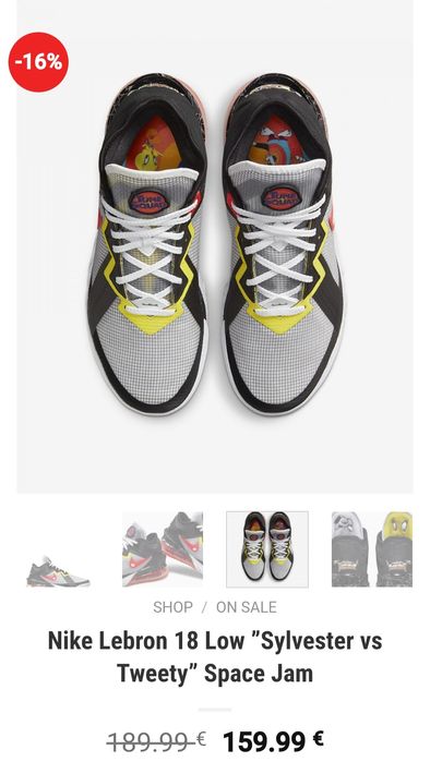 Нови Мъжки маратонки Nike x Space Jam LeBronLow "Sylvester vs Tweety"