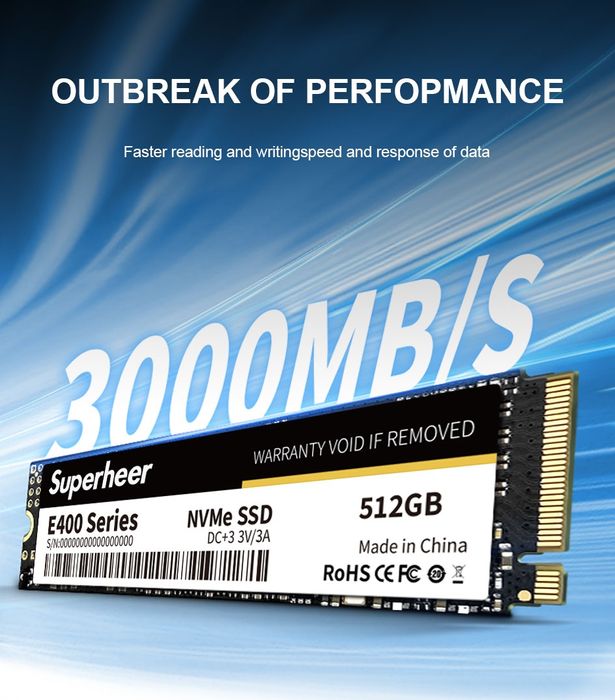 SSD 512 GB NVMe Superheer E400