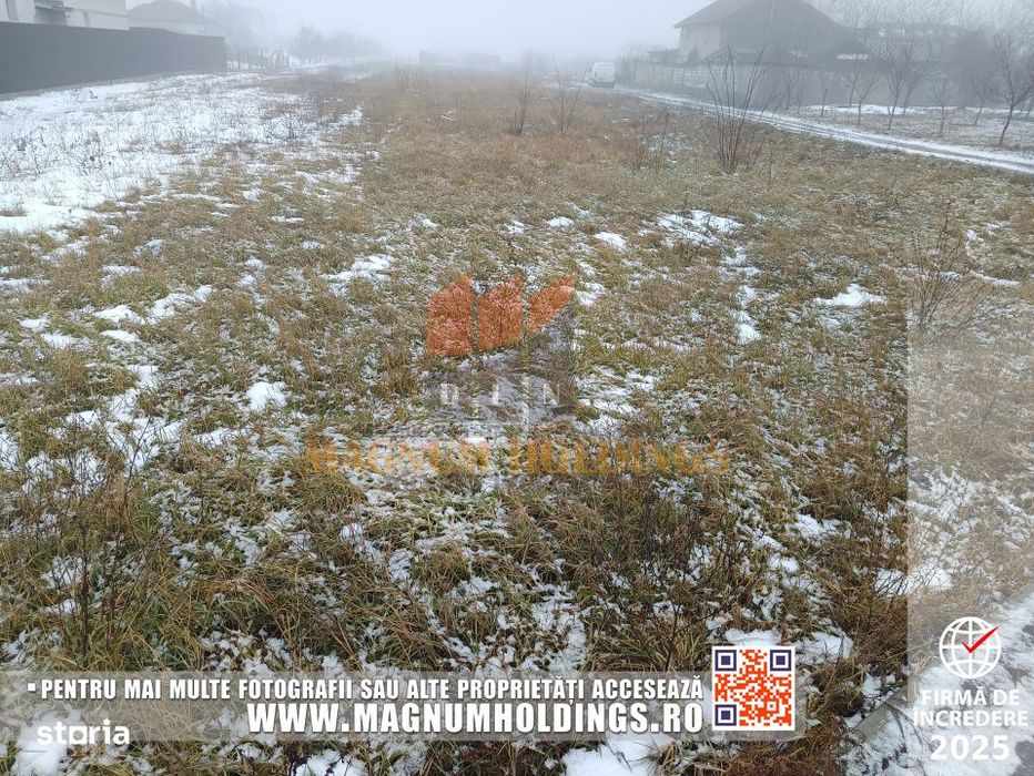 Teren Bradu, 3500 mp, intravilan, drum pe 3 laturi, toate utilitatile