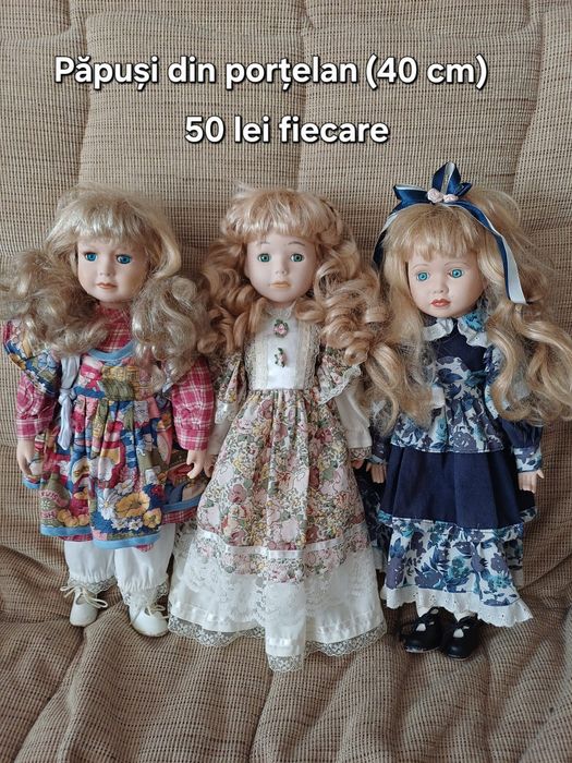 Păpuși porțelan 40 cm