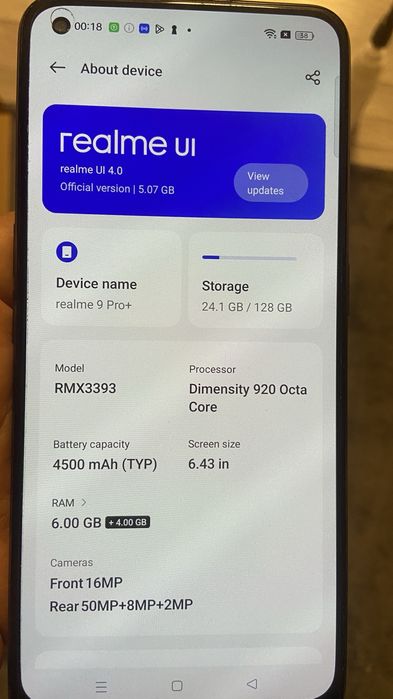 Realme 9 pro plus 5G (stare foarte buna)