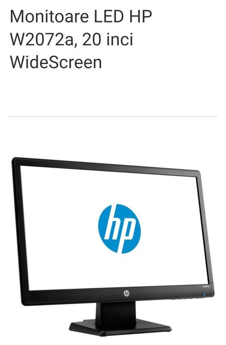 Monitor LED -  HP w2072a -  20 inch