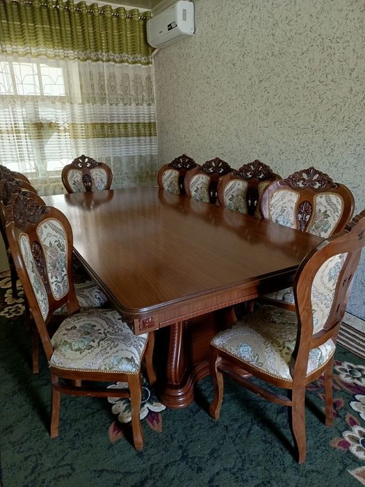 Ореховый стол стул 12 персон