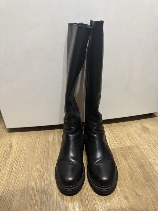 Зимние кожанные сапоги