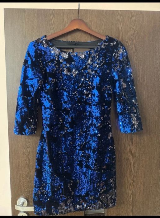 Rochie de seara, Zara, cu paiete cu efect cameleon