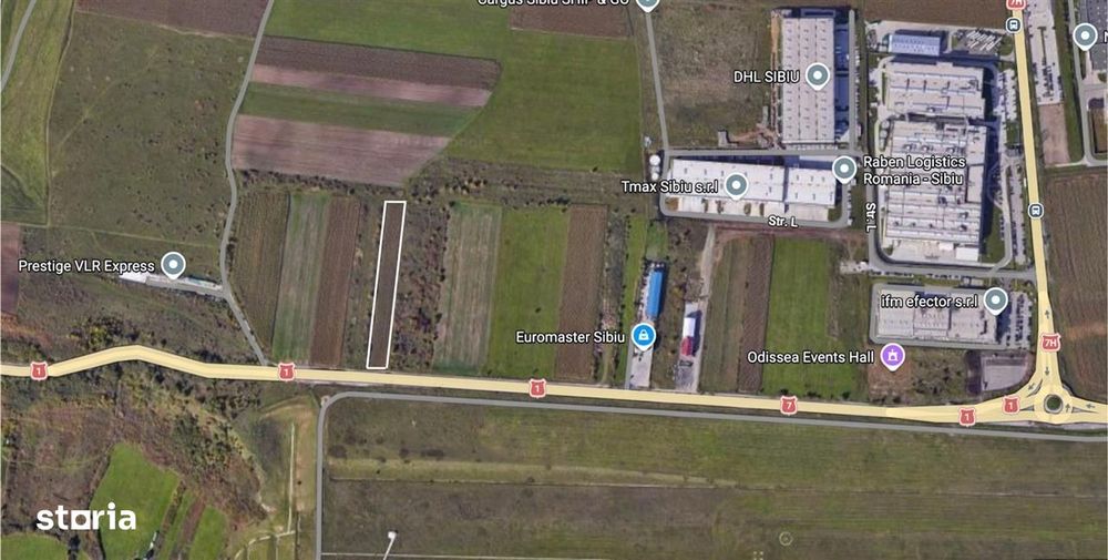 Teren extravilan - 14800 mp - Zona Industriala Vest - Sibiu