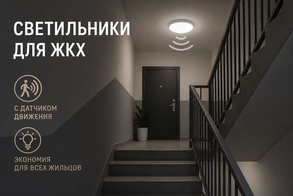 Светильники для подъездов и жкх с датчиком движения