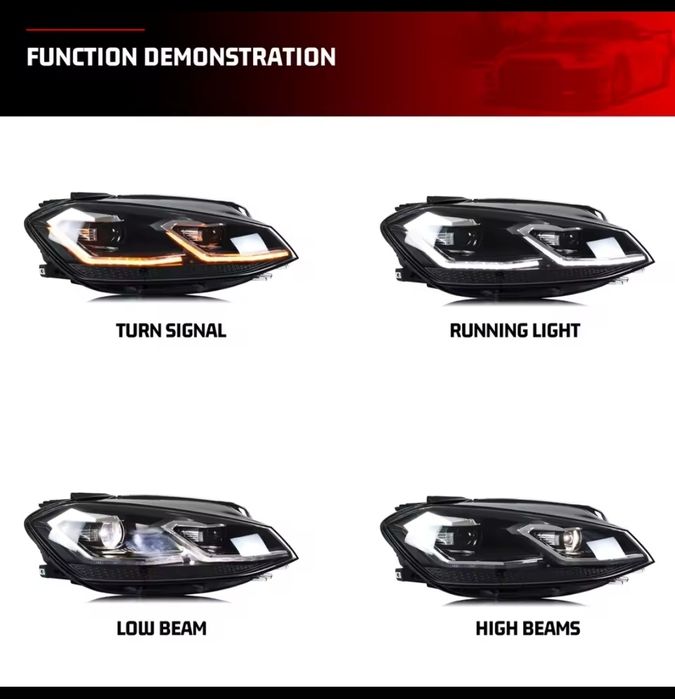 Faruri led golf 7.5 pentru halogen