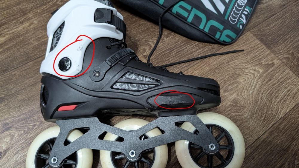 Роликовые коньки практически новые (44-45 размер)