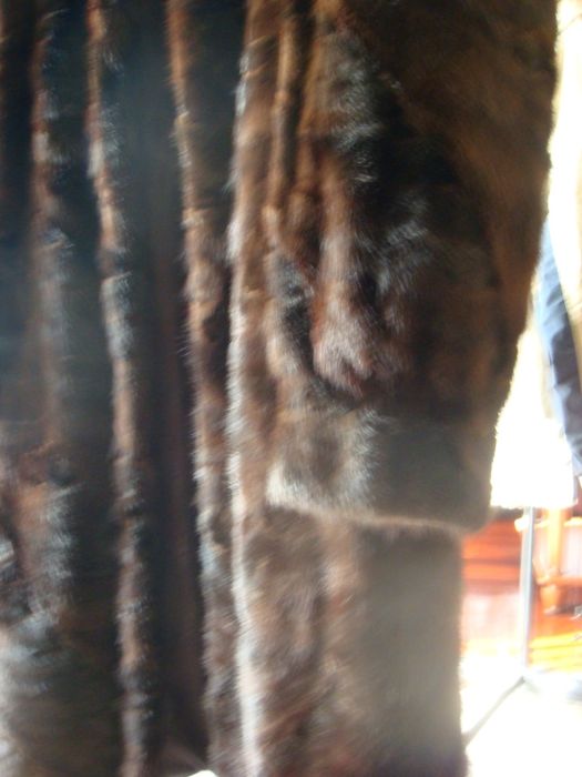 Haina blana naturala nurca + bizon , LAPIDUS Creation