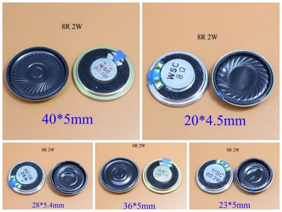 Difuzor 0.25w, 0.5w 8 ohmi