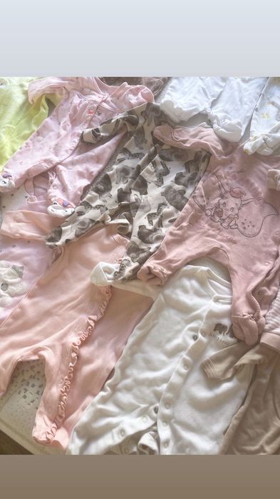 Лот дрешки за новородено момиче  50/56