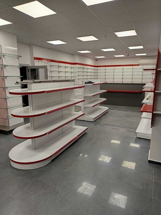 Стелажи за магазин, търговско оборудване, рафтове, етикети, принтери!