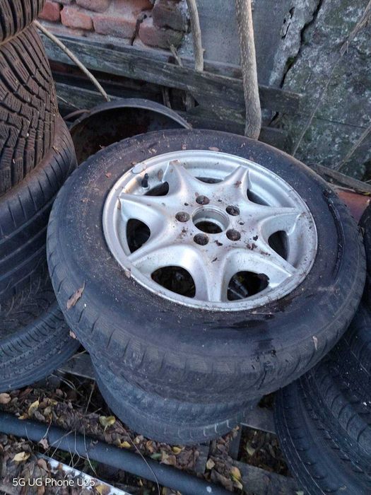 195/65/15 алу.  джанти за мерцедес W203 със  зимни гуми 15 цола 4броя