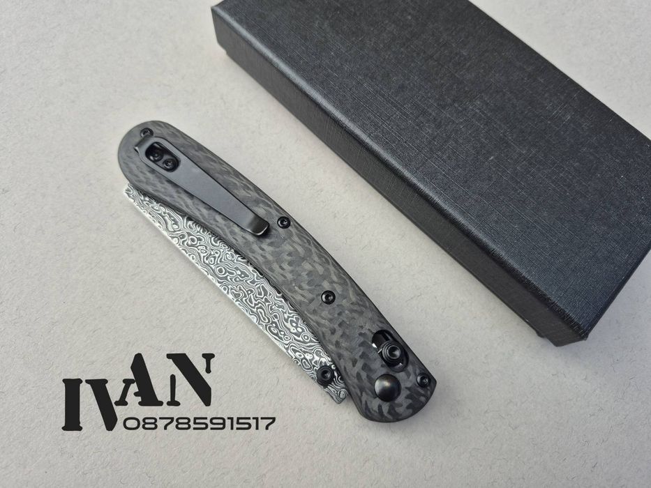 Сгъваем нож-Дамаска стомана 67слоя ,сърцевина VG10 ,карбонова дръжка