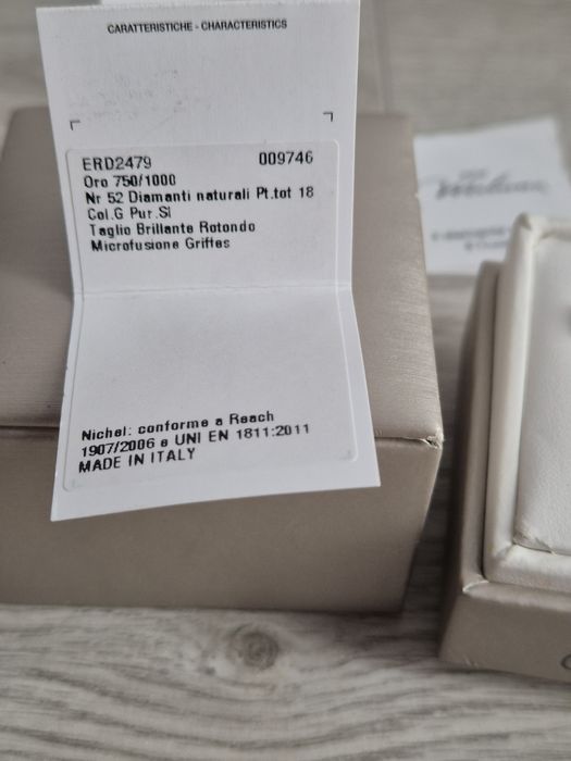 Cercei din aur 18k cu diamante naturale