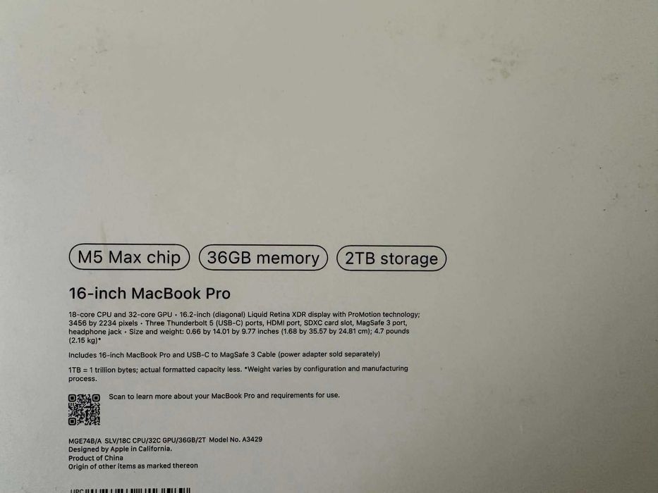 Лаптоп Apple MacBook Pro 16 2026
