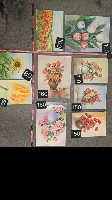 Tablouri florale (ulei pe pânza)