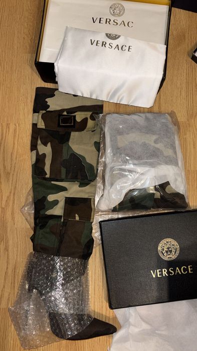 Cizme camouflage army Versace