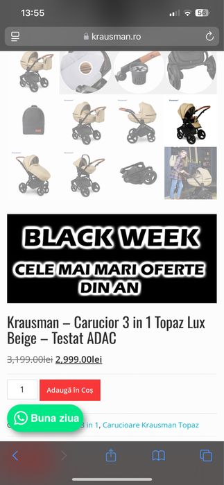 Krausman – Carucior 3 in 1 Topaz Lux Beige