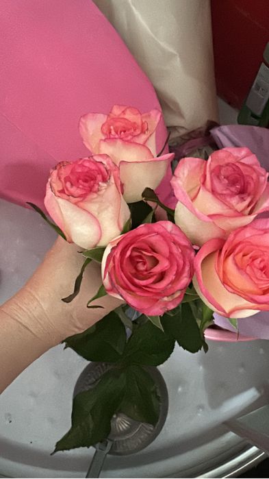 Цветы б/у вчерашние