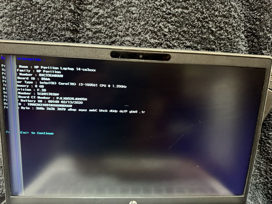 Laptop HP Pavilion - 14-ce3811no Intel® Core™ i3-1005G1