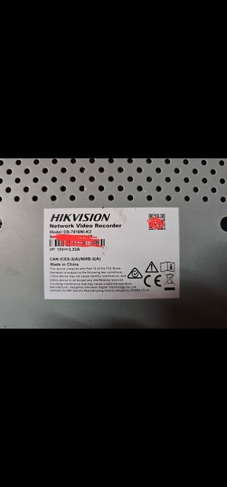 NVR hikvision 16 canale