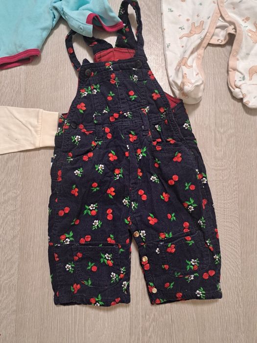 Lot 7 salopete lungi, fetita, mărimile 1-3luni si 3-6luni + cadou pant