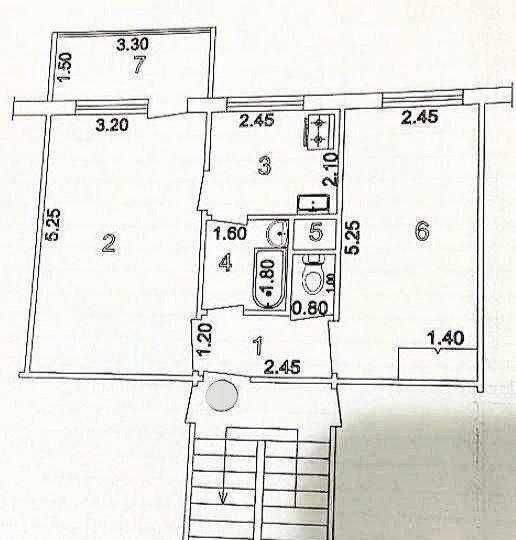 Продается квартира в Яшнабадском районе Авиасозлар-3, 2х ком в3х 46 м2