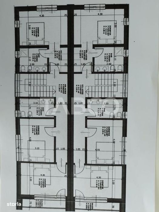 Casa cuplata semifinisata de vanzare in Dambul Rotund cu garaj