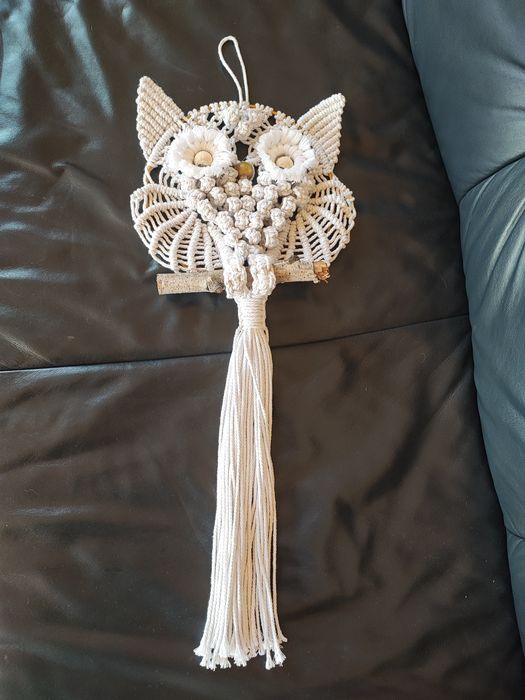 decoratiune interioara bufnita  lucrata manual