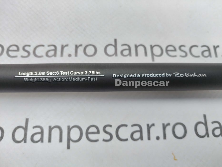 Lanseta carbon ROBINHAN HARRIER Tele Carp 3,60m 3,75lbs INELE METALICE