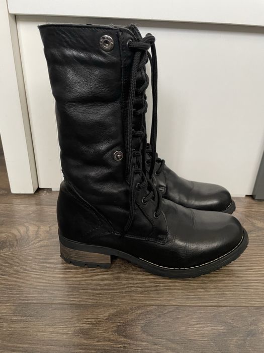 Ghete( bocanci) dama, negre, din piele naturala, captusite, marimea 36